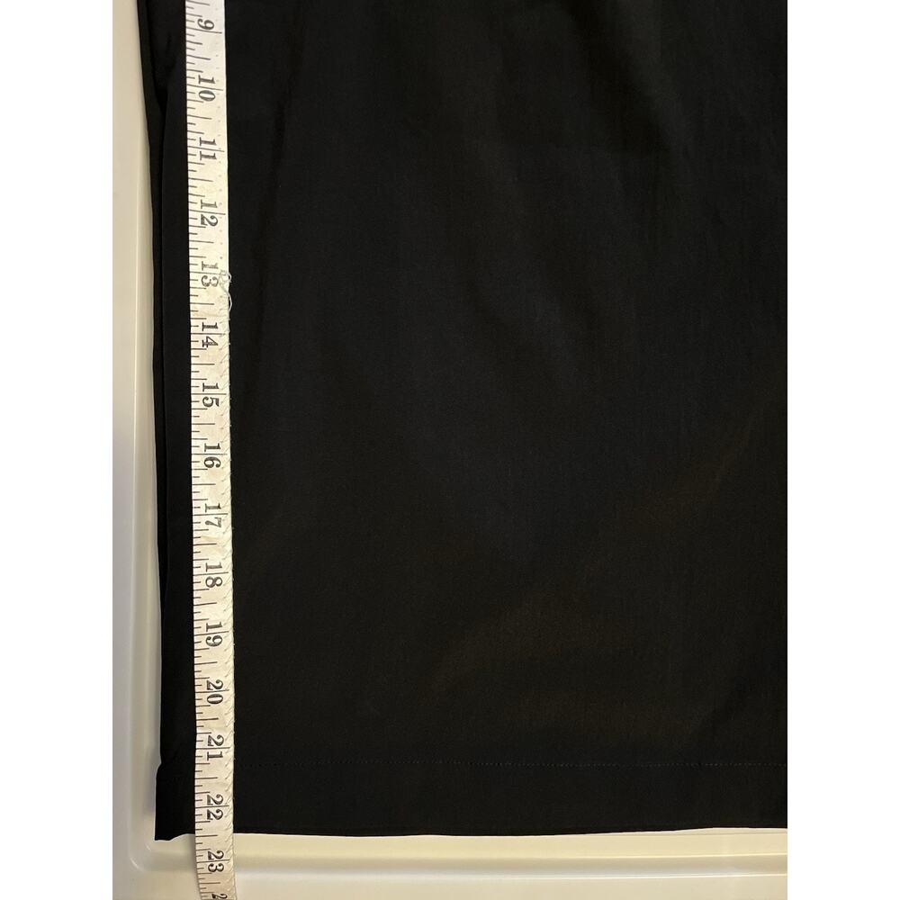 Athleta Midday Mid Rise Crop Poplin Pants Black 658011 Size Large Wide Leg - Picture 11 of 12